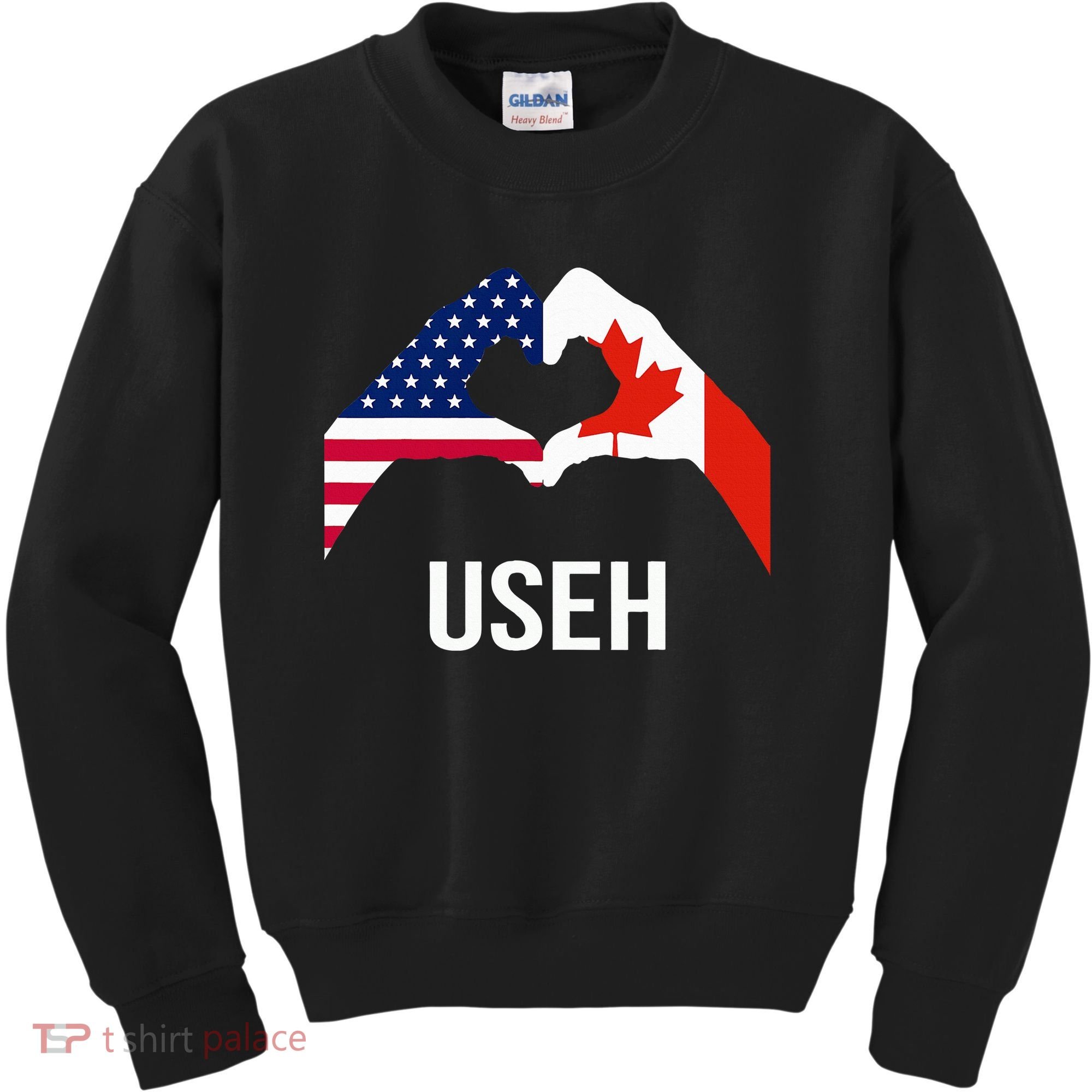 Canada American Flag Us Eh Kids Sweatshirt