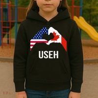Canada American Flag Us Eh Kids Hoodie thumb 3
