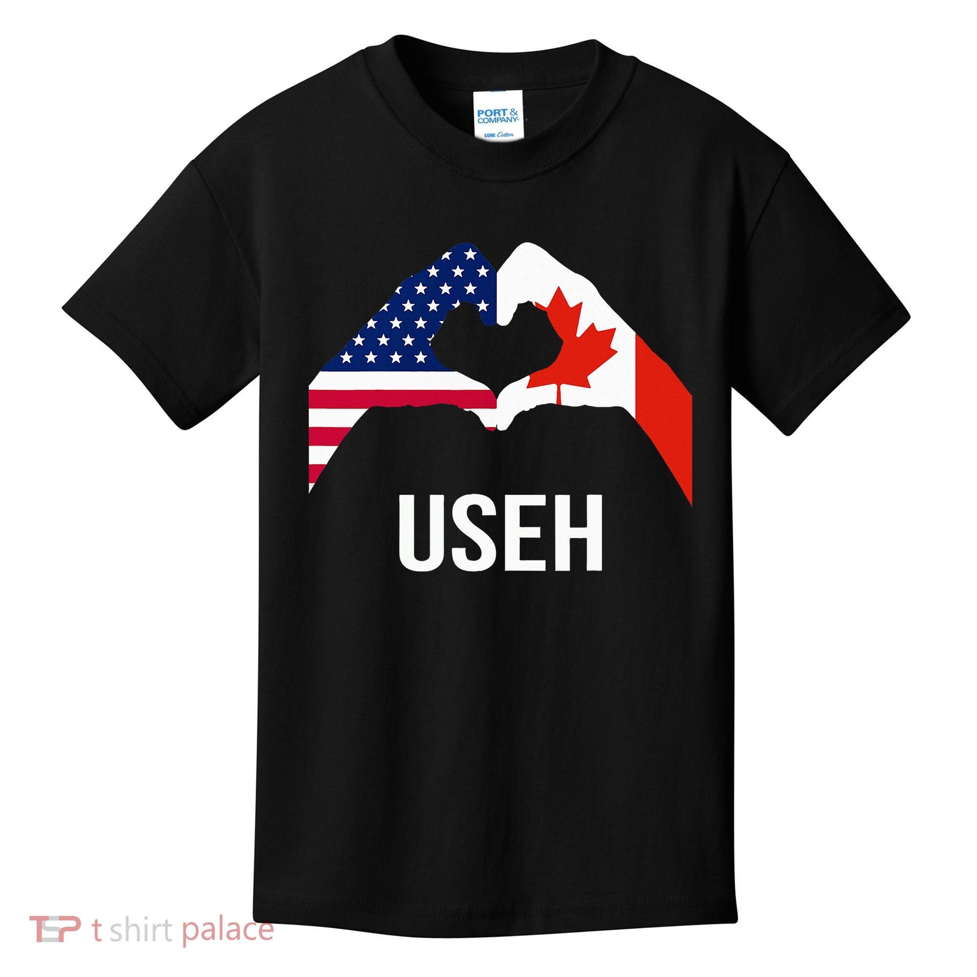 Canada American Flag Us Eh Kids T-Shirt