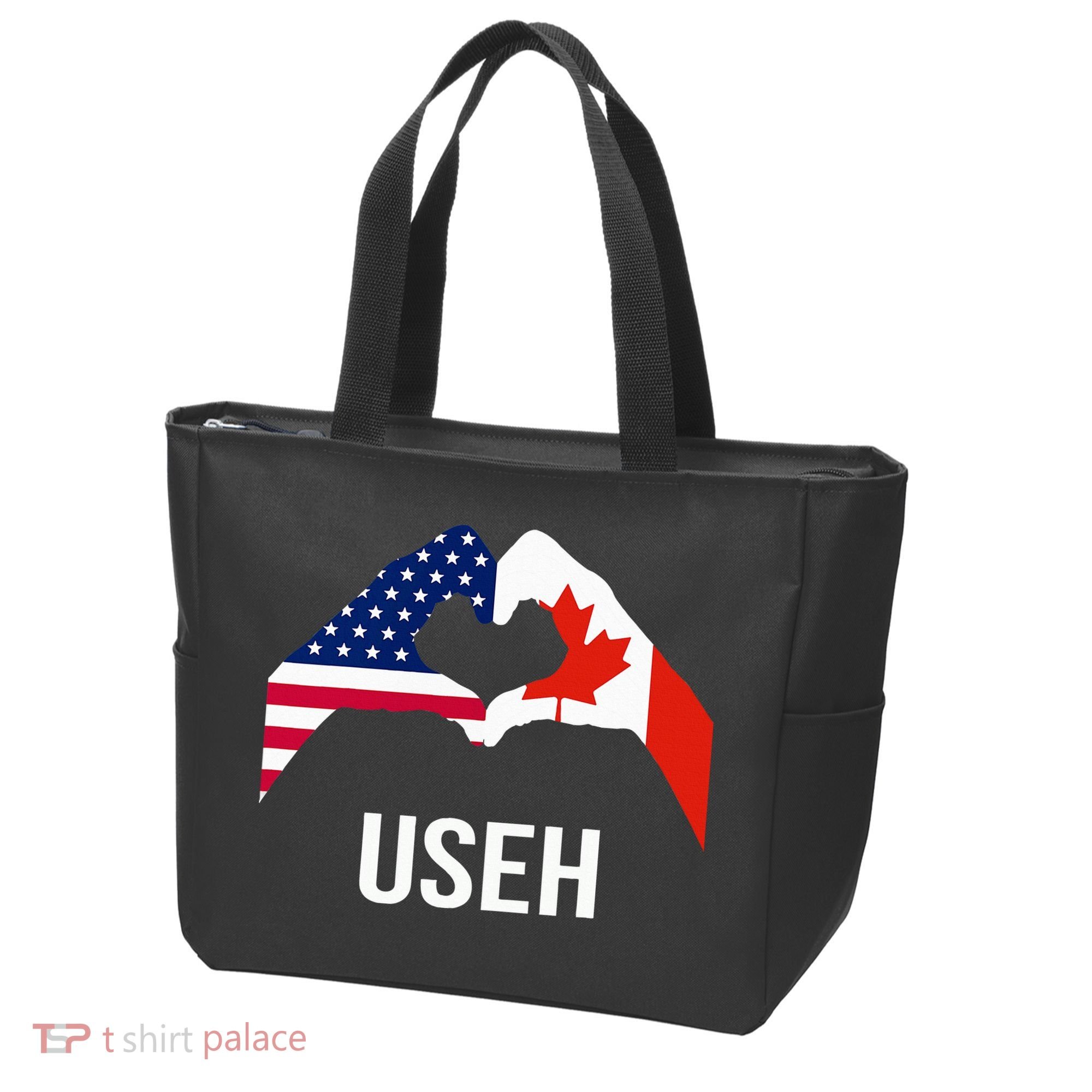 Canada American Flag Us Eh Tote Bag