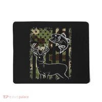 Camouflage American Flag Fishing Hunting Hunter Deer Fish Mousepad thumb 0