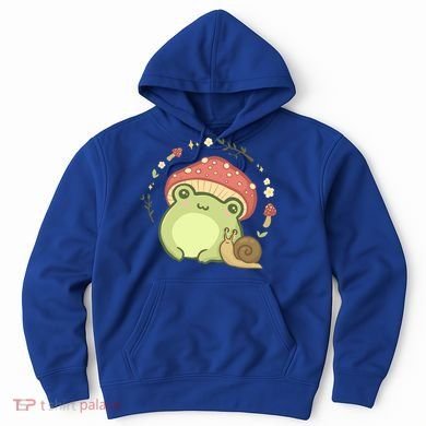 Cottagecore Aesthetic Frog Snail Cute Vintage Gift Hoodie