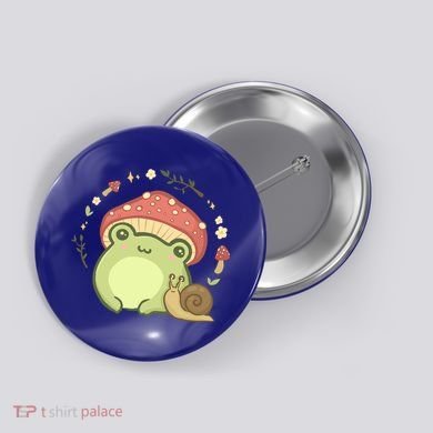 Cottagecore Aesthetic Frog Snail Cute Vintage Gift Button