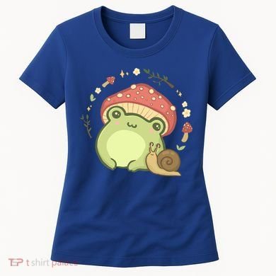 Cottagecore Aesthetic Frog Snail Cute Vintage Gift Women's T-Shirt