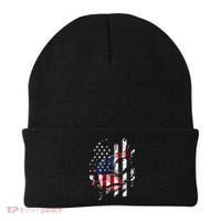 Catfishing American Flag Catfish Angler Fisherman Beanie thumb 0