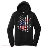 Catfishing American Flag Catfish Angler Fisherman Women's Hoodie thumb 0