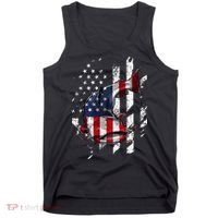 Catfishing American Flag Catfish Angler Fisherman Tank Top thumb 0
