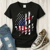 Catfishing American Flag Catfish Angler Fisherman Women's T-Shirt thumb 3