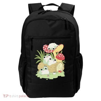 Cottagecore Aesthetic Frog Lying on Mushroom Backpack