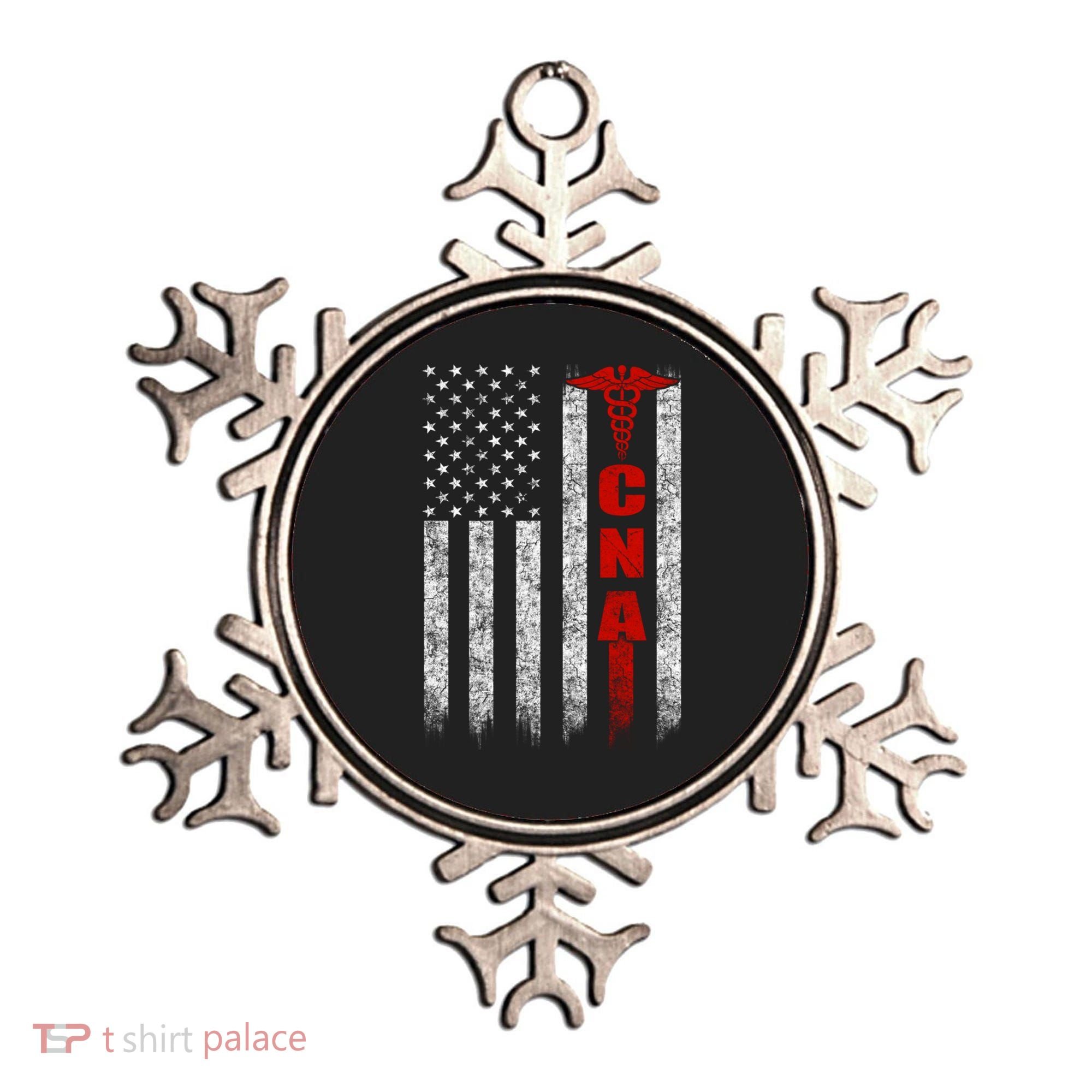 Cna American Flag Patriotic Pride Nurse Gift Ornament