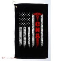 Cna American Flag Patriotic Pride Nurse Gift Golf Towel thumb 0