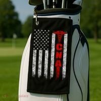 Cna American Flag Patriotic Pride Nurse Gift Golf Towel thumb 2