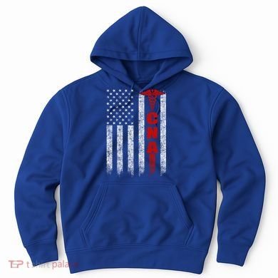 Cna American Flag Patriotic Pride Nurse Gift Hoodie