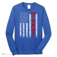 Cna American Flag Patriotic Pride Nurse Gift Long Sleeve Shirt thumb 0