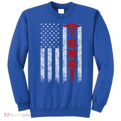 Cna American Flag Patriotic Pride Nurse Gift Sweatshirt
