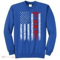 Cna American Flag Patriotic Pride Nurse Gift Sweatshirt thumb 0