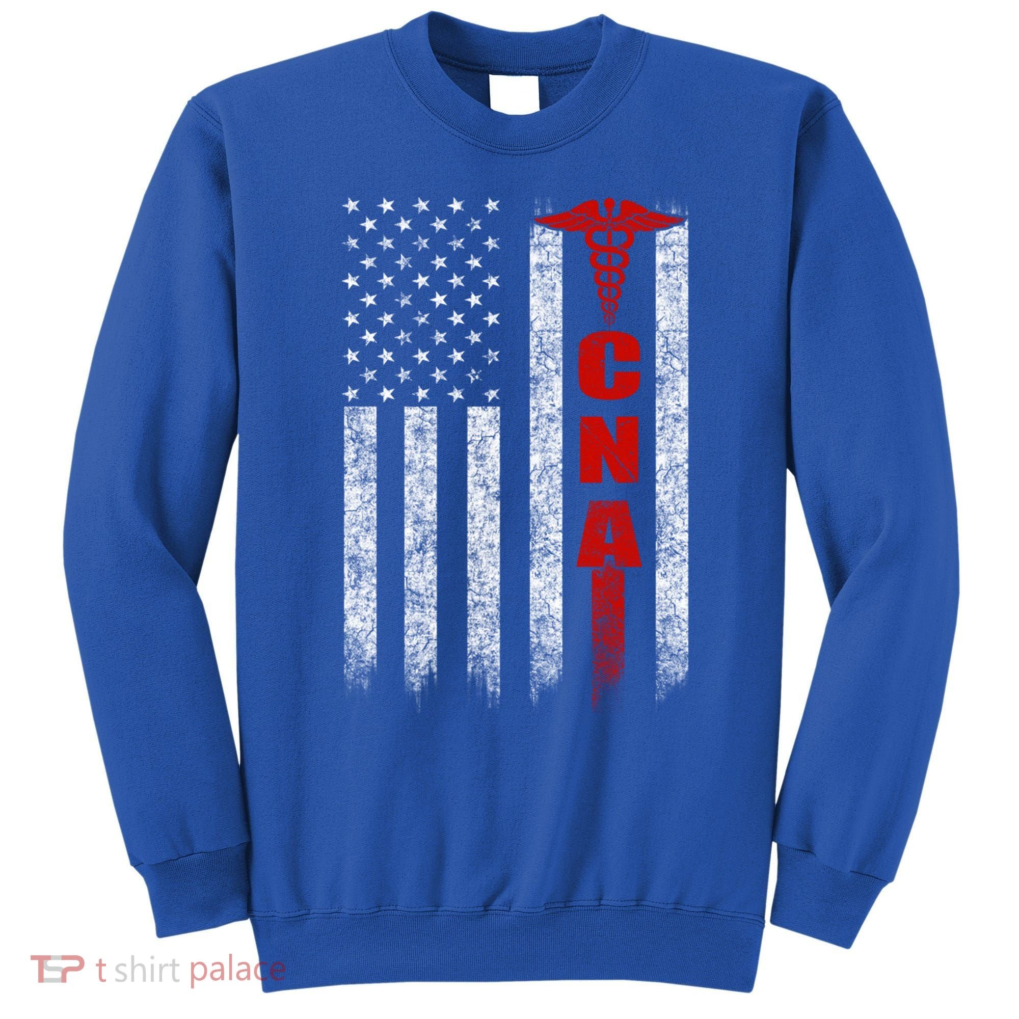 Cna American Flag Patriotic Pride Nurse Gift Sweatshirt