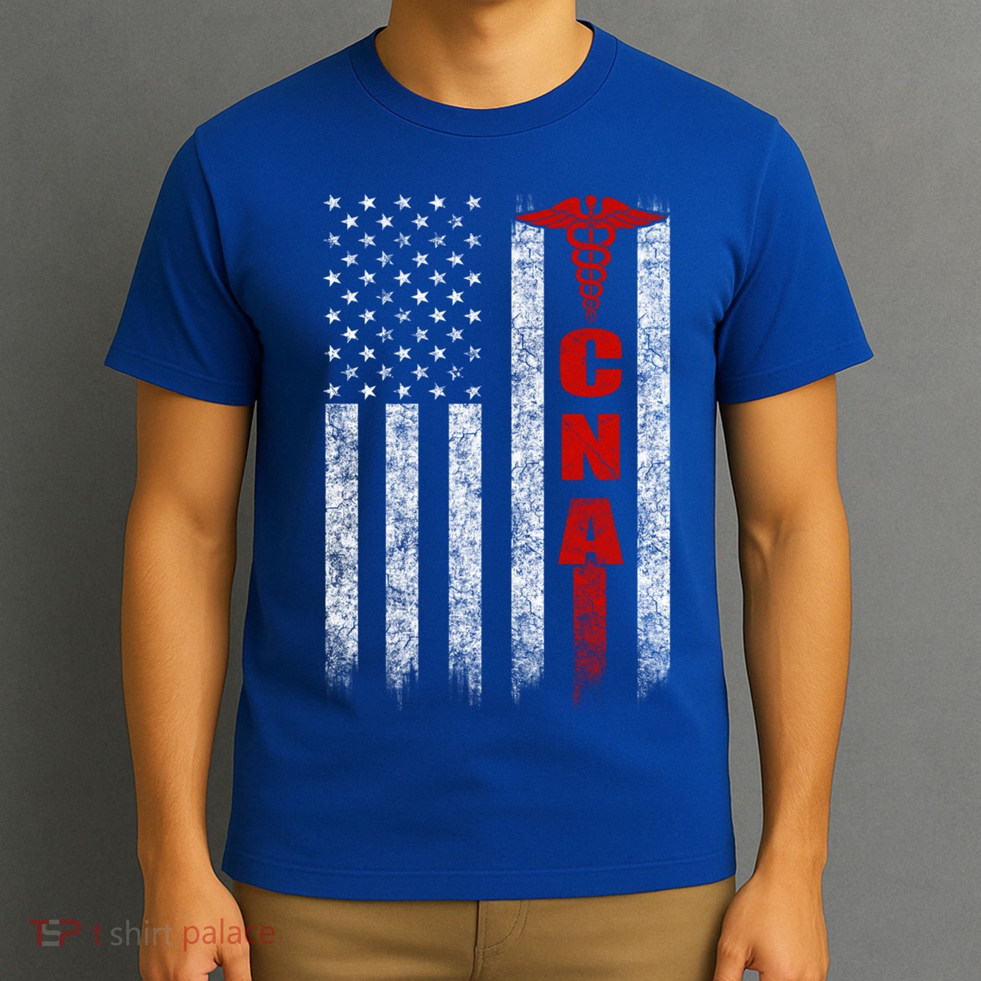 Cna American Flag Patriotic Pride Nurse Gift T-Shirt