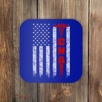 Cna American Flag Patriotic Pride Nurse Gift Coaster thumb 0