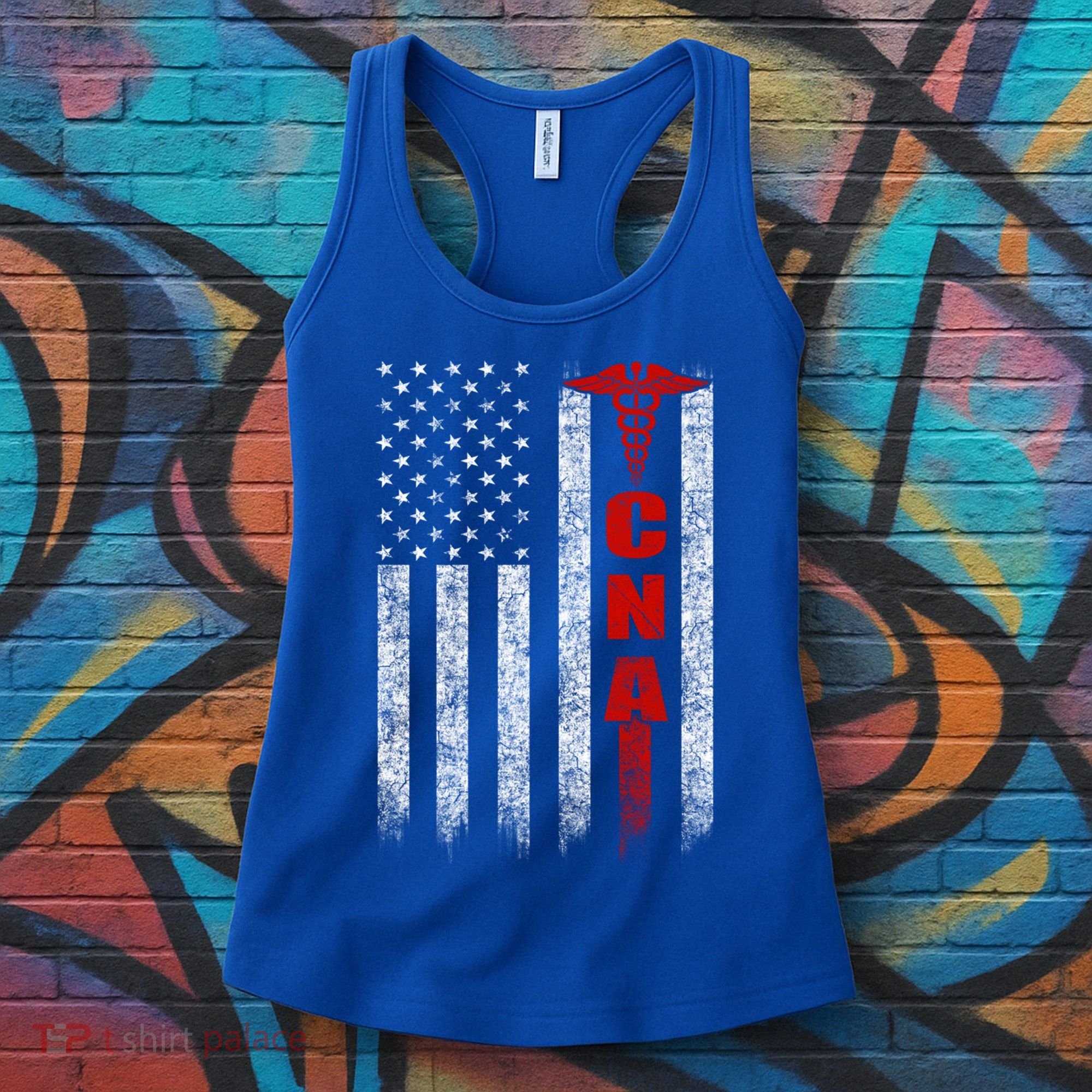 Cna American Flag Patriotic Pride Nurse Gift Women's Tank Top