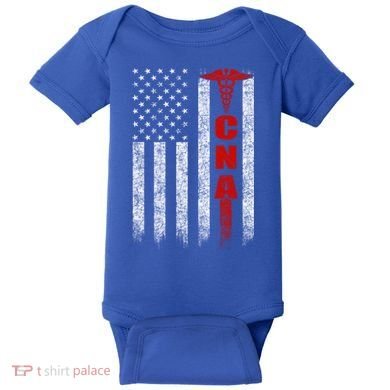 Cna American Flag Patriotic Pride Nurse Gift Baby Bodysuit
