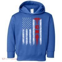 Cna American Flag Patriotic Pride Nurse Gift Toddler Hoodie thumb 0