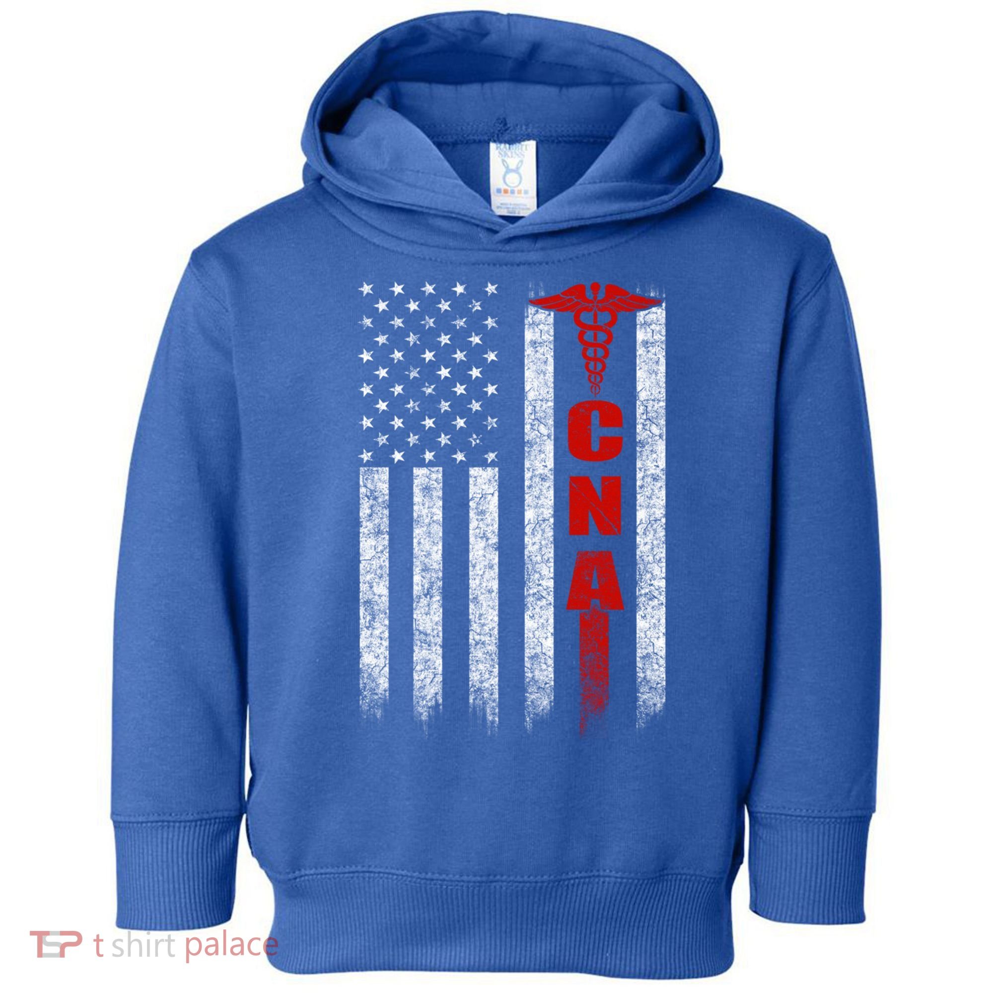 Cna American Flag Patriotic Pride Nurse Gift Toddler Hoodie