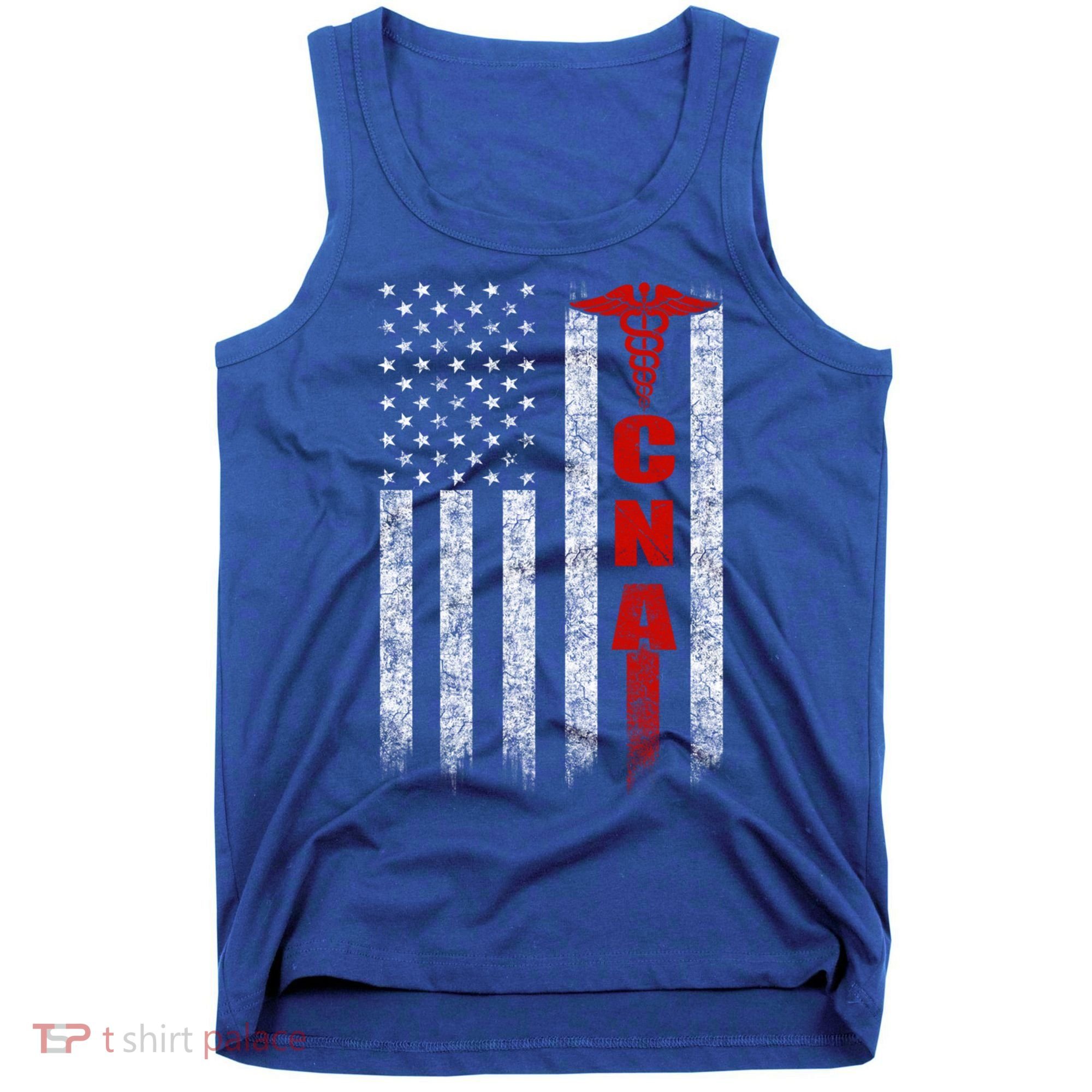 Cna American Flag Patriotic Pride Nurse Gift Tank Top