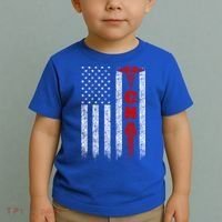 Cna American Flag Patriotic Pride Nurse Gift Toddler T-Shirt thumb 2