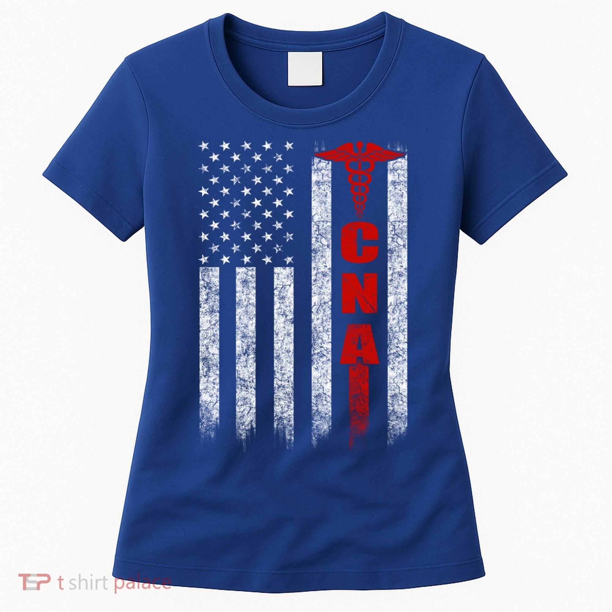 Cna American Flag Patriotic Pride Nurse Gift Women's T-Shirt