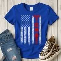 Cna American Flag Patriotic Pride Nurse Gift Women's T-Shirt thumb 3
