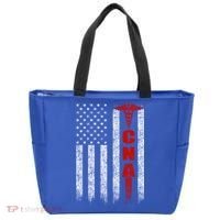 Cna American Flag Patriotic Pride Nurse Gift Tote Bag thumb 0
