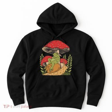 Cottagecore Aesthetic Frog Mushroom Snail Goblincore Toad Hoodie