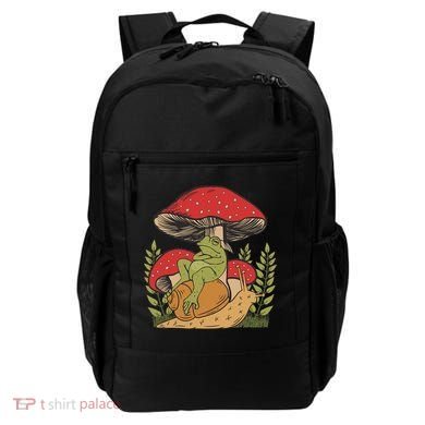 Cottagecore Aesthetic Frog Mushroom Snail Goblincore Toad Backpack