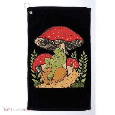 Cottagecore Aesthetic Frog Mushroom Snail Goblincore Toad Golf Towel
