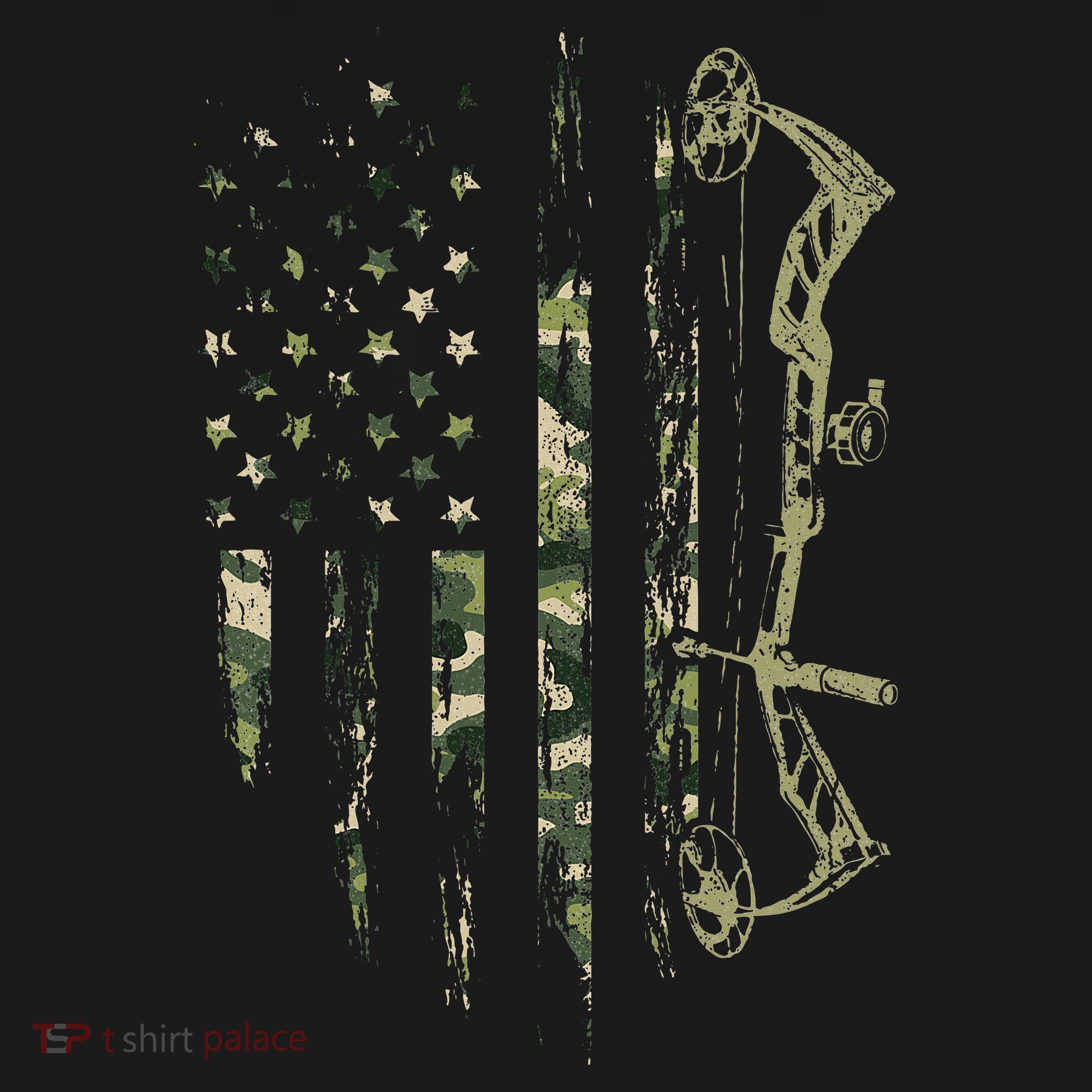 Camo American Flag Bowhunting Bow Archery Deer Hunting Gift Sweatshirt