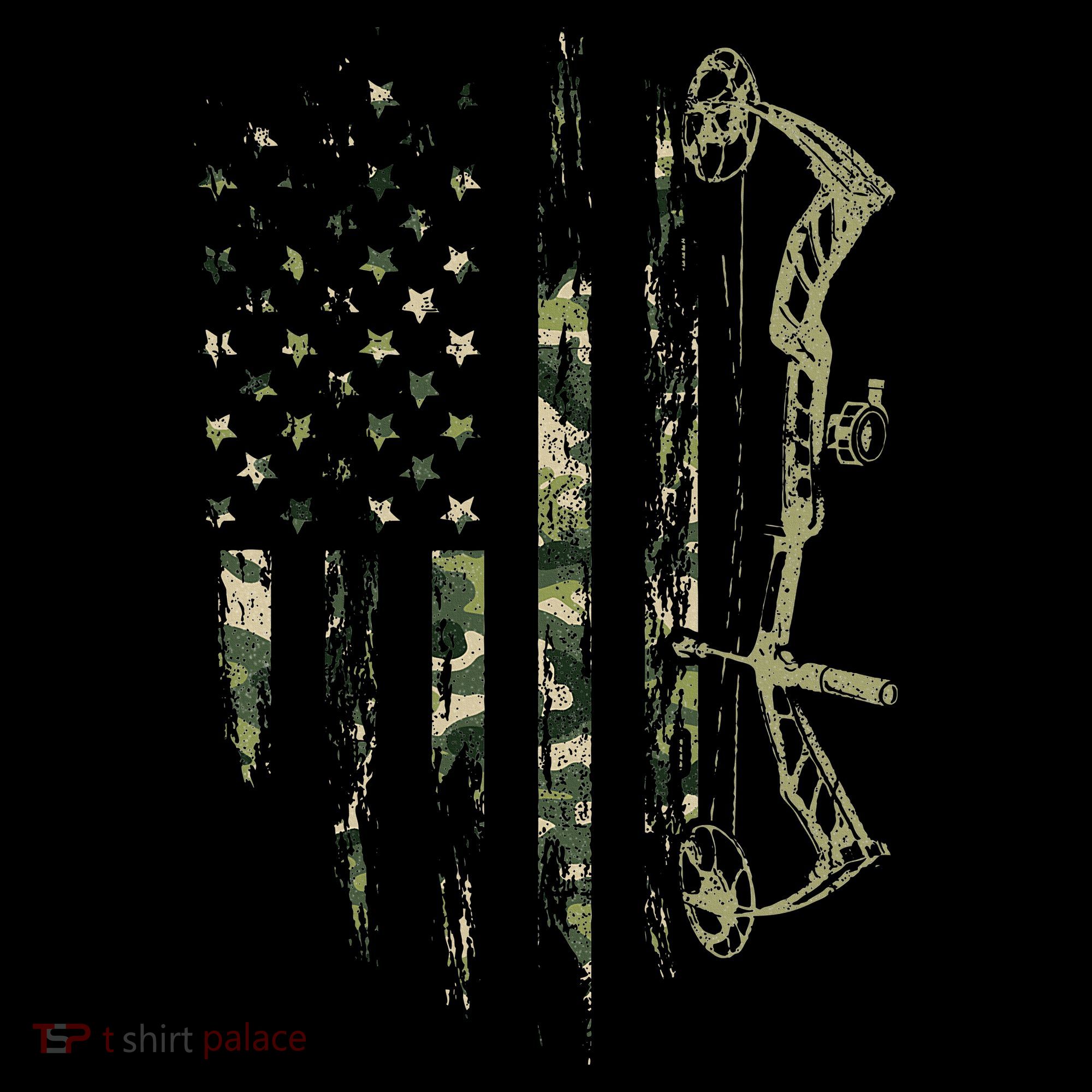 Camo American Flag Bowhunting Bow Archery Deer Hunting Gift Women's Hoodie
