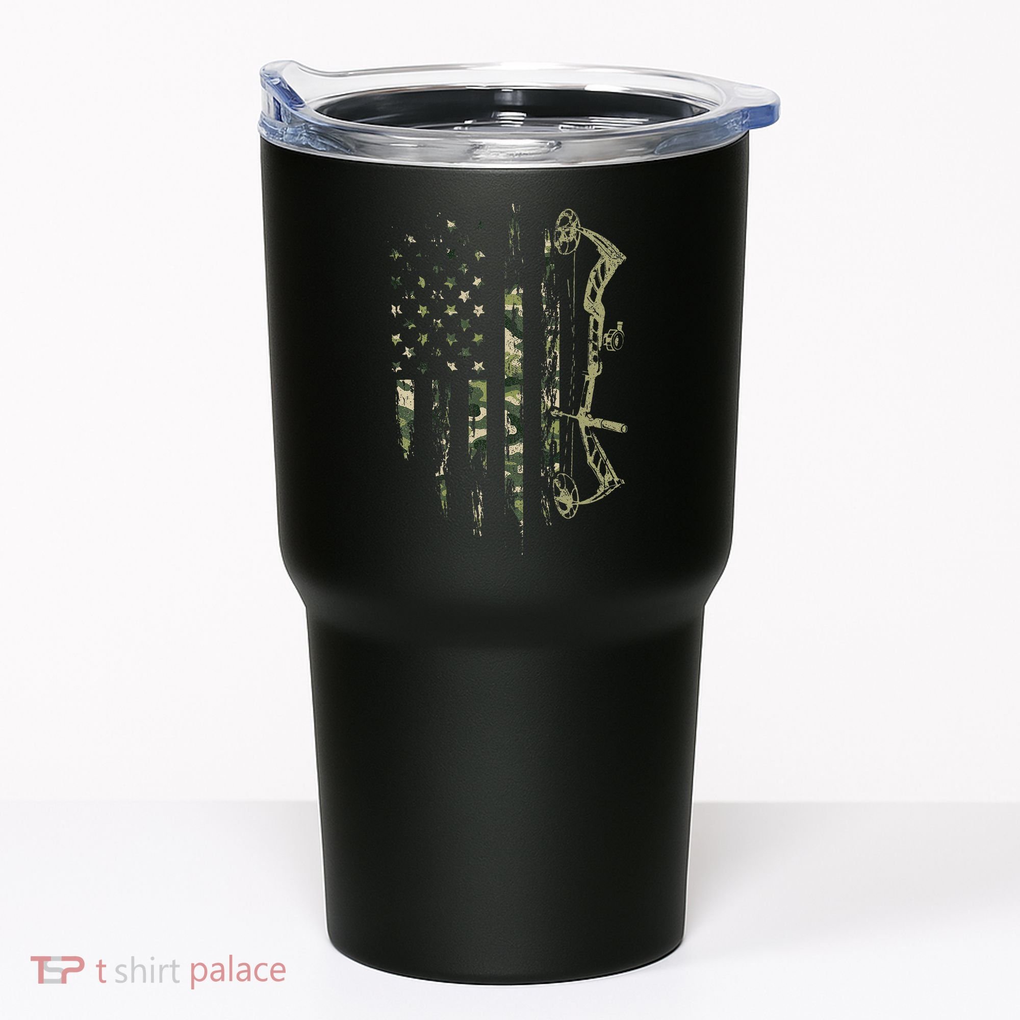 Camo American Flag Bowhunting Bow Archery Deer Hunting Gift Tumbler