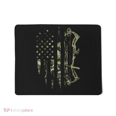 Camo American Flag Bowhunting Bow Archery Deer Hunting Gift Mousepad