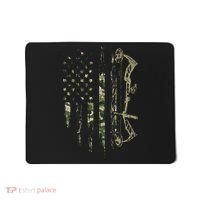 Camo American Flag Bowhunting Bow Archery Deer Hunting Gift Mousepad thumb 0