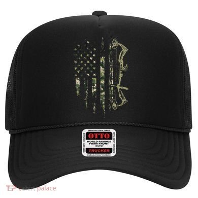 Camo American Flag Bowhunting Bow Archery Deer Hunting Gift Hat
