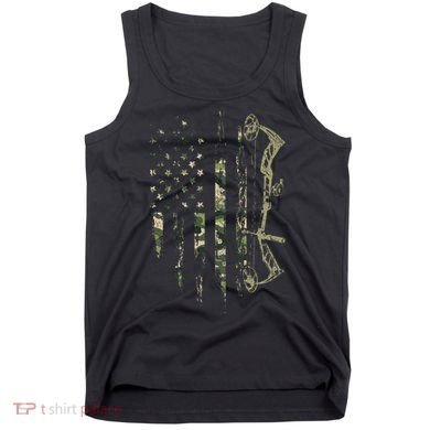Camo American Flag Bowhunting Bow Archery Deer Hunting Gift Tank Top