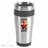 Coffee Addict Funny Turkey 16oz Travel Tumbler thumb 0
