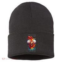 Coffee Addict Funny Turkey Sustainable Knit Beanie thumb 0