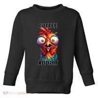 Coffee Addict Funny Turkey Toddler Sweatshirt thumb 0