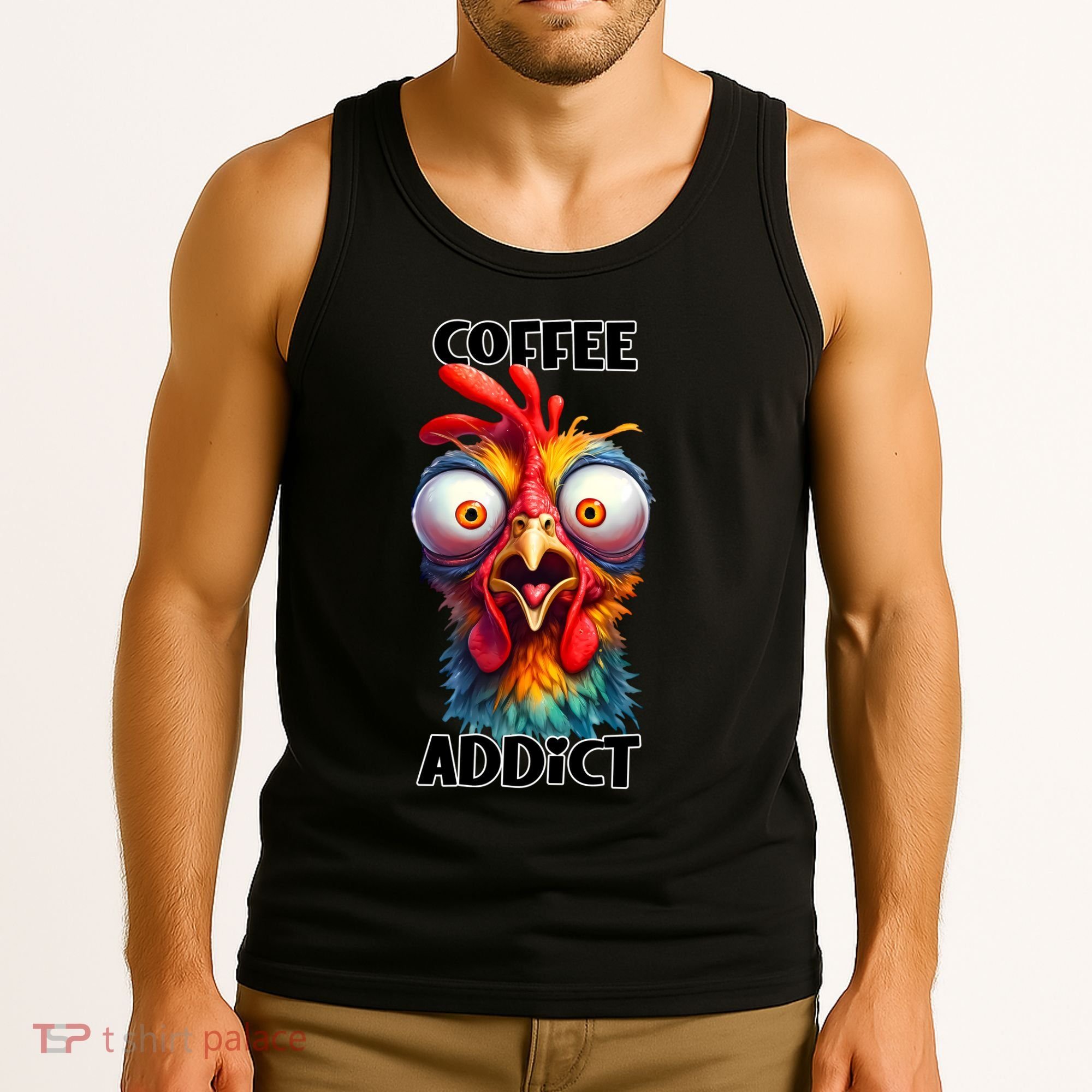 Coffee Addict Funny Turkey Tank Top