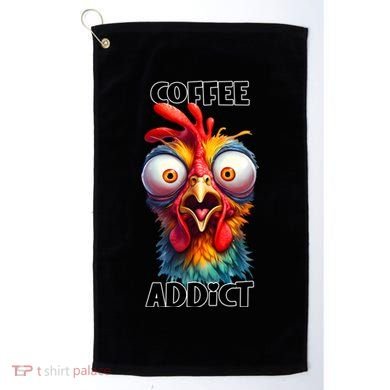Coffee Addict Funny Turkey Golf Towel