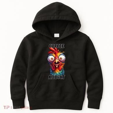 Coffee Addict Funny Turkey Kids Hoodie
