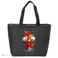Coffee Addict Funny Turkey Tote Bag thumb 0
