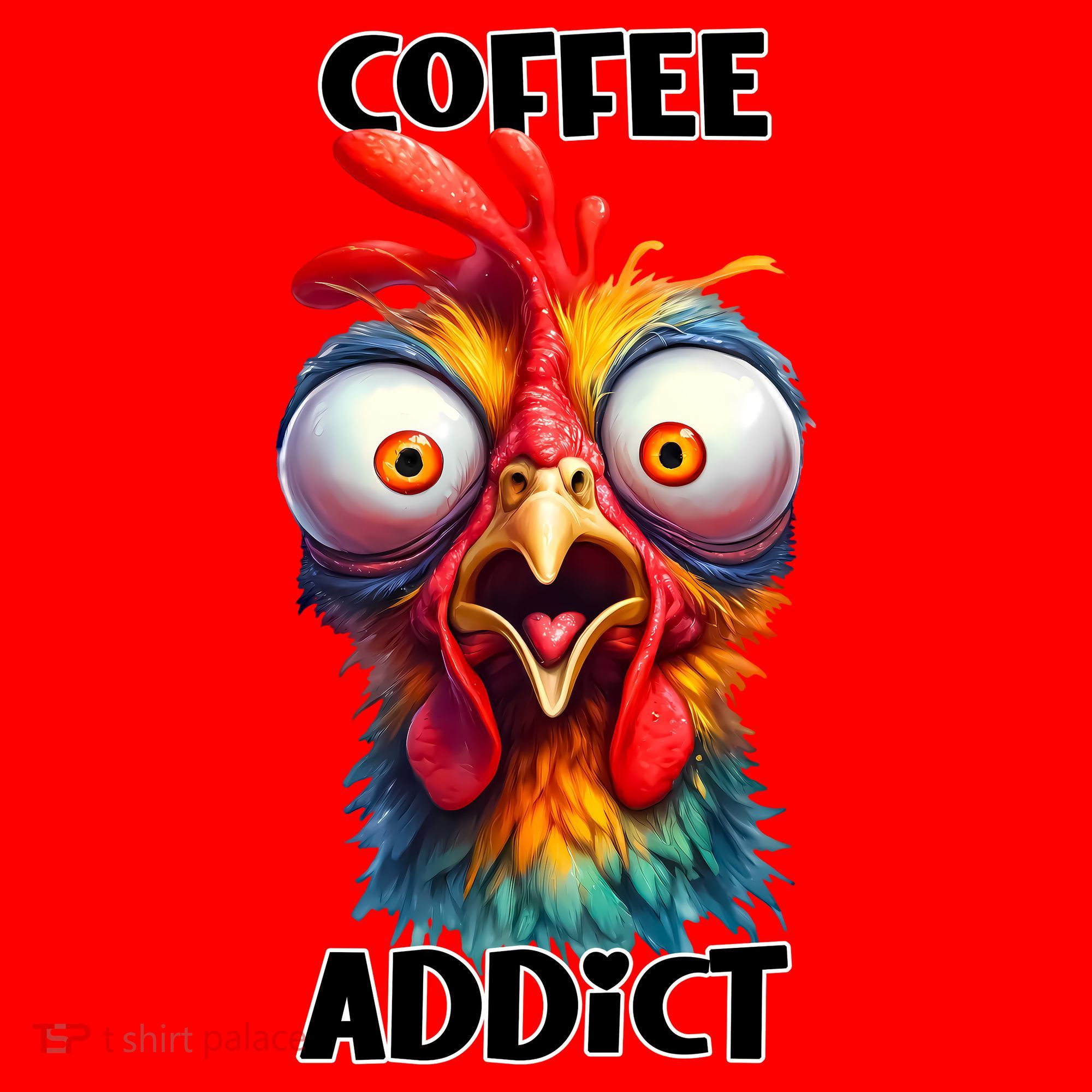 Coffee Addict Funny Turkey Santa Hat